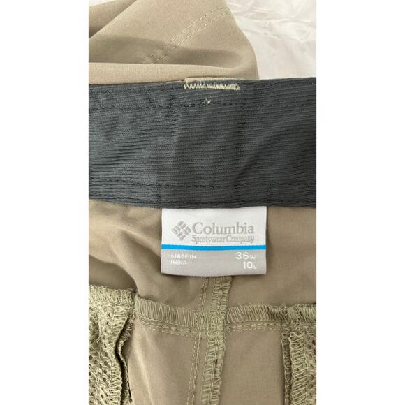 Columbia Mens Eaglecrest 10" Performance Cargo Shorts Tusk Brown Size 36 New UPF - Picture 13 of 13